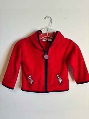 DR. SUESS THE CAT IN THE HAT FLEECE JACKET